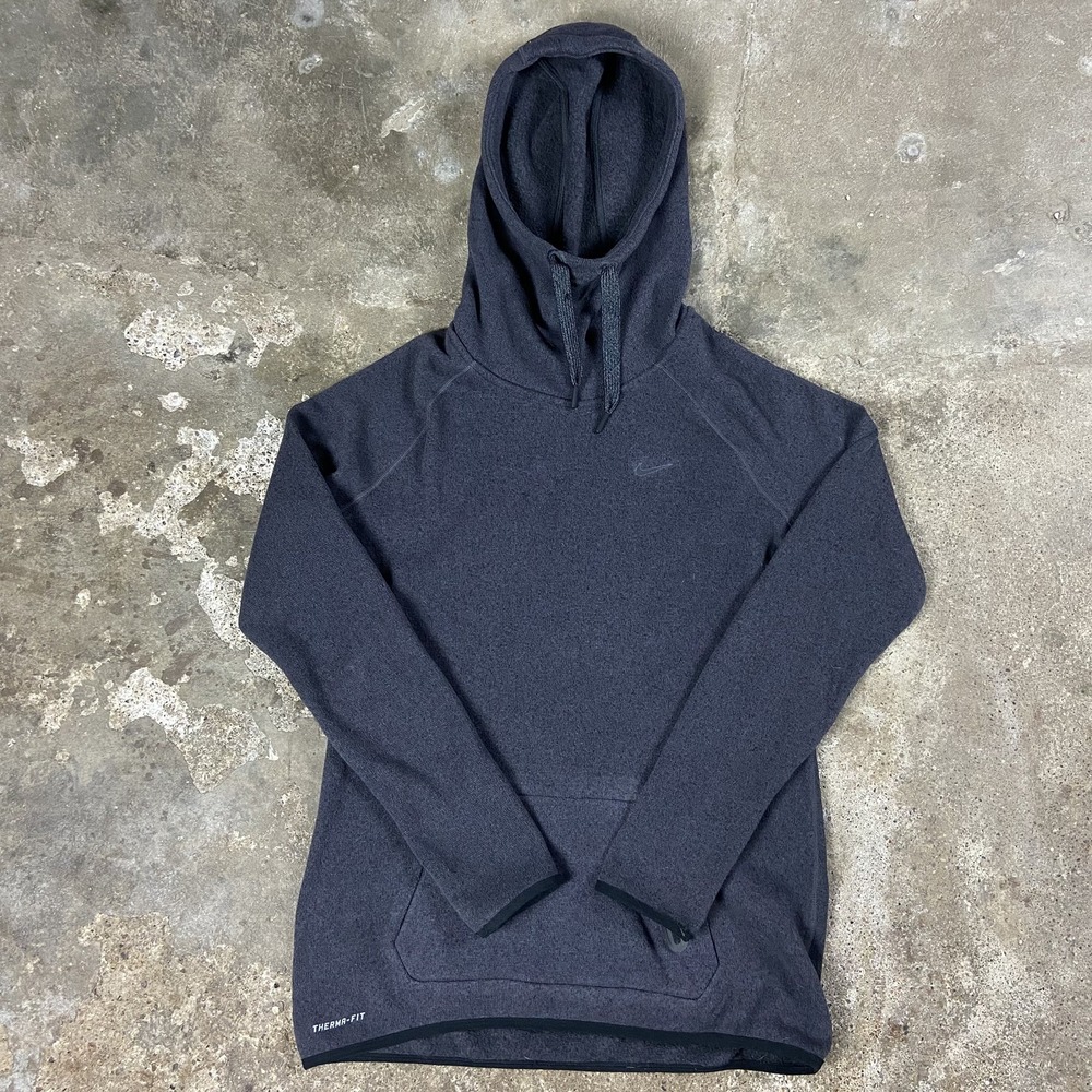 Nike Therma-FIT Hoodie Women's Size Large Gray Hypernatural Cowl‎ Neck Pullover